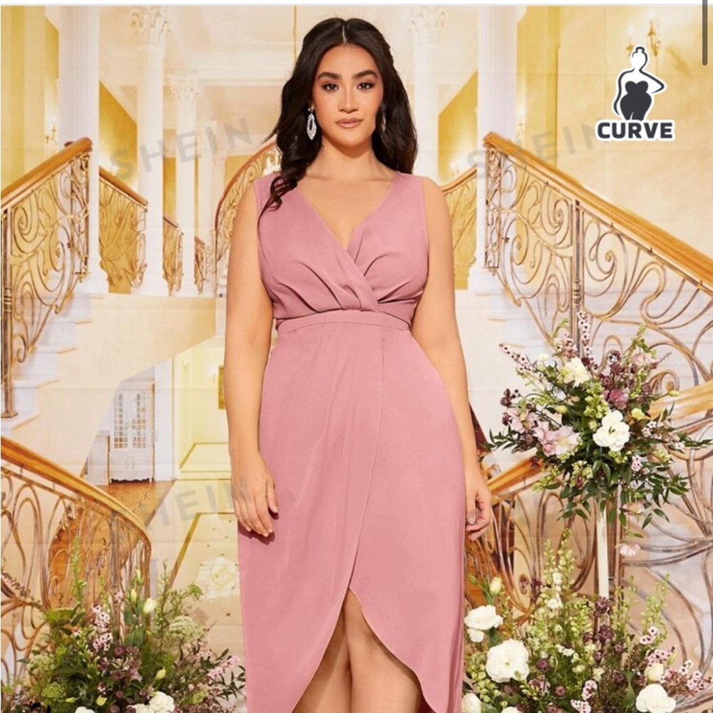 SHEIN Plus Size Belle Tulip Hem Dress